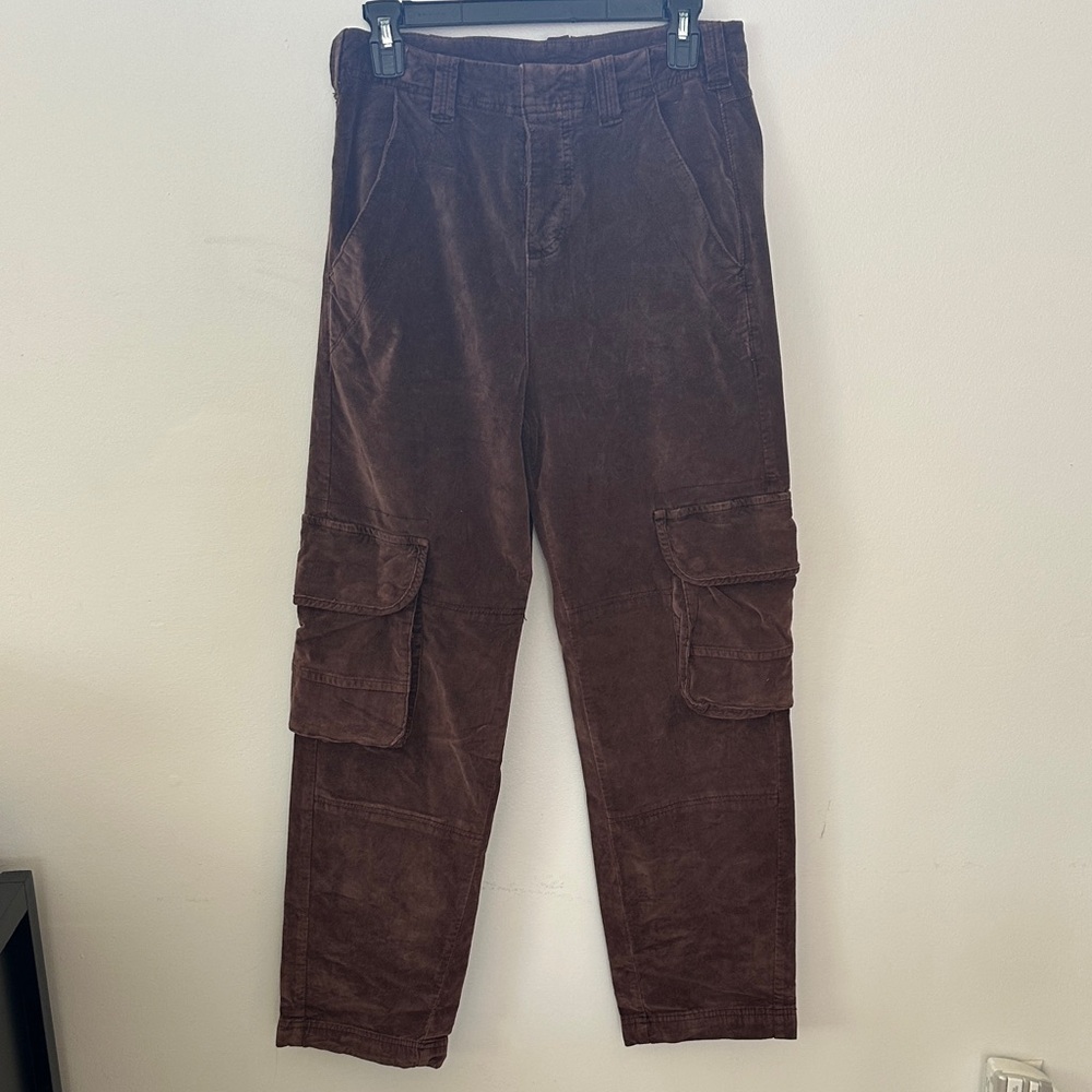 Free People Brown Cargo Pants